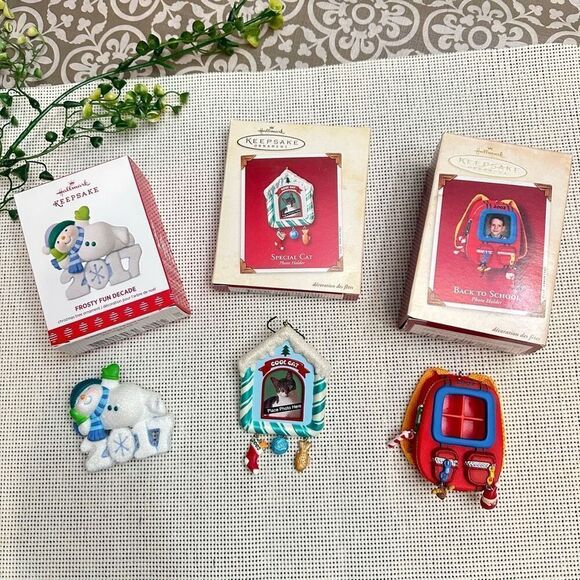 Hallmark Keepsake Ornaments 3 Piece Lot all New Assorted Designs - Picture 1 of 5